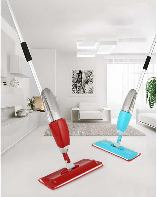 Premium Spray Mop with Reusable Pads and 800ml Refillable Bottle, Wet & Dry Microfiber Floor Cleaner.