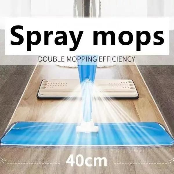 Premium Spray Mop with Reusable Pads and 800ml Refillable Bottle, Wet & Dry Microfiber Floor Cleaner.