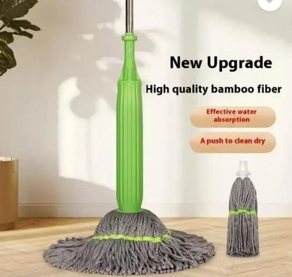 Self-Wringing Water Cleaning Mop | 360° Adjustable | Push, Squeeze & Relax