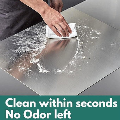 Stainless Steel Chopping Board | Non-Porous, Hygienic & Built-in Groove!
