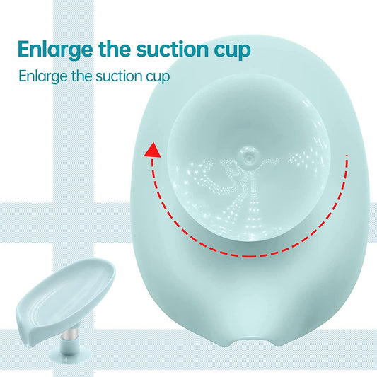 Self Draining Soap Dish Holder with Suction Cup