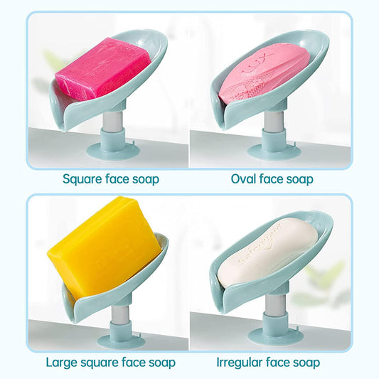 Self Draining Soap Dish Holder with Suction Cup