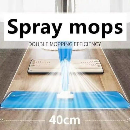 Premium Spray Mop with Reusable Pads and 800ml Refillable Bottle, Wet & Dry Microfiber Floor Cleaner.