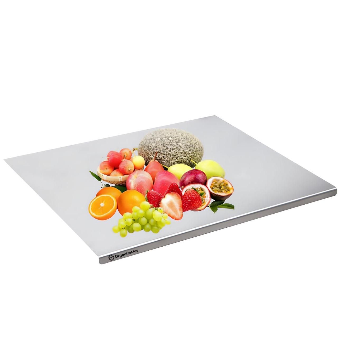 Stainless Steel Chopping Board | Non-Porous, Hygienic & Built-in Groove!