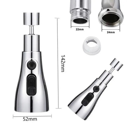 3-in-1 Kitchen Sink Faucet | 3 Modes, Stainless Steel, Easy Installation, Water Saver, 360° Rotating