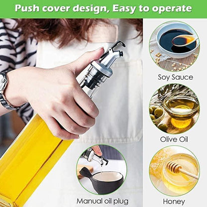 Oil Dispenser Bottle with Silicon Funnel, Leak-Proof Cork, Oil Bottle for Cooking, 1000ml