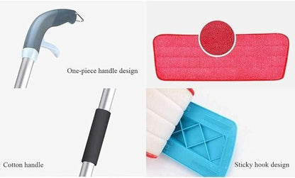 Premium Spray Mop with Reusable Pads and 800ml Refillable Bottle, Wet & Dry Microfiber Floor Cleaner.