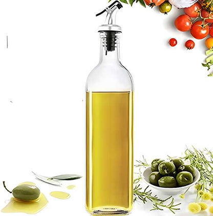 Oil Dispenser Bottle with Silicon Funnel, Leak-Proof Cork, Oil Bottle for Cooking, 1000ml