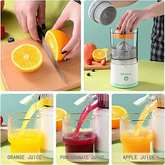 Electric Citrus Fruits Juicer | Portable, Rechargeable, Cordless & Effortless Squeezing | Travel, Picnic, Home & Office