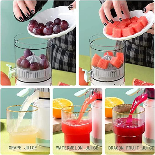 Electric Citrus Fruits Juicer | Portable, Rechargeable, Cordless & Effortless Squeezing | Travel, Picnic, Home & Office