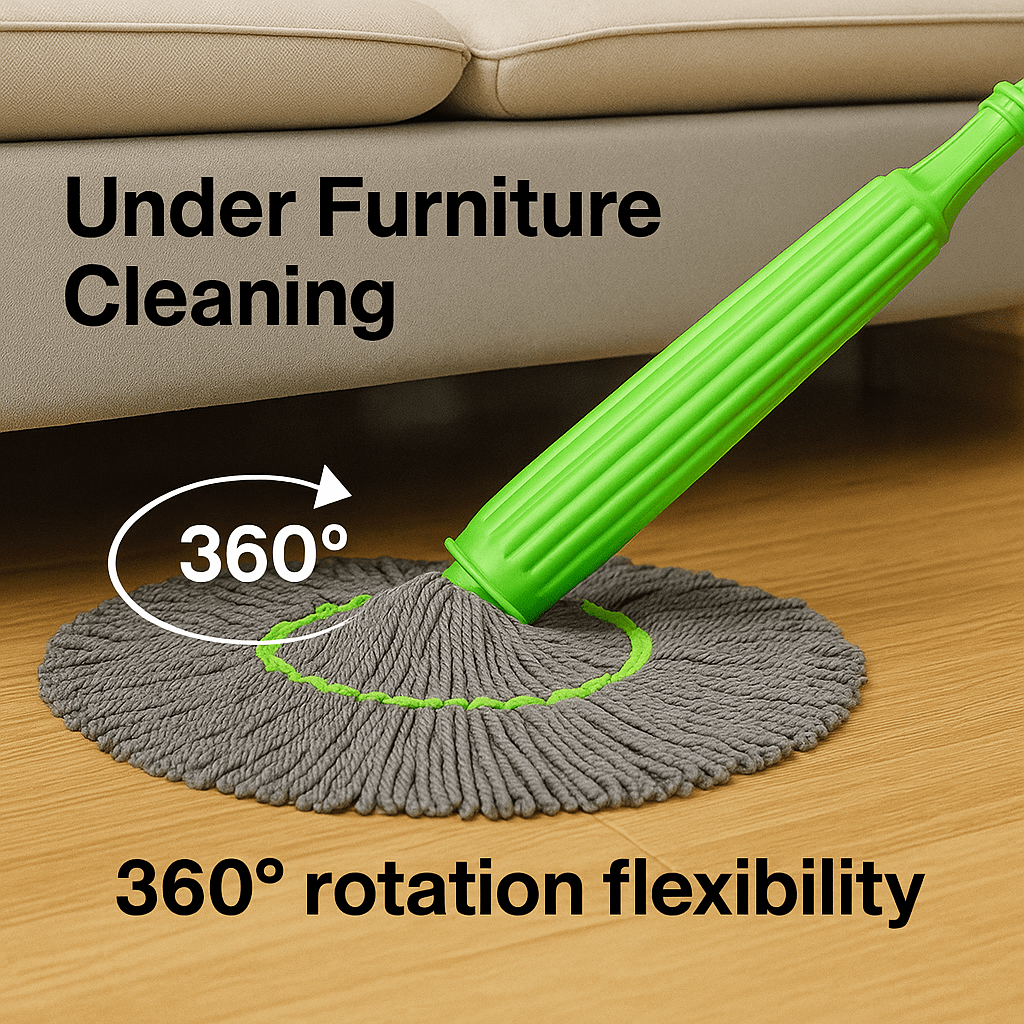 Self-Wringing Water Cleaning Mop | 360° Adjustable | Push, Squeeze & Relax